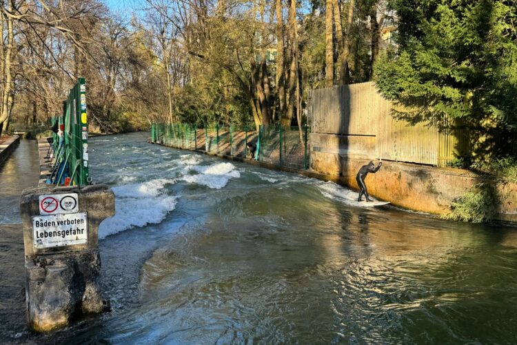 Surfing at the Eisbach E2 Wave: Access Restricted, But Not Impossible